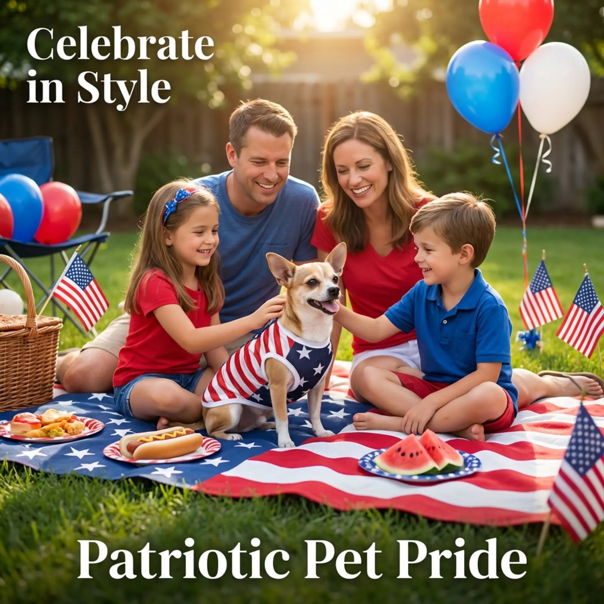 Stylish American Flag Dog Vest - Breathable Summer Costume for Small Dogs - Perfect for Independence Day Celebrations!