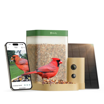 Birdfy Smart Bird Feeder with Camera - AI Recognition, Dual Night Vision, Waterproof Design for Bird Lovers