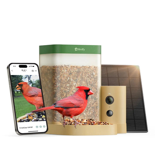 Birdfy Smart Bird Feeder with Camera - AI Recognition, Dual Night Vision, Waterproof Design for Bird Lovers