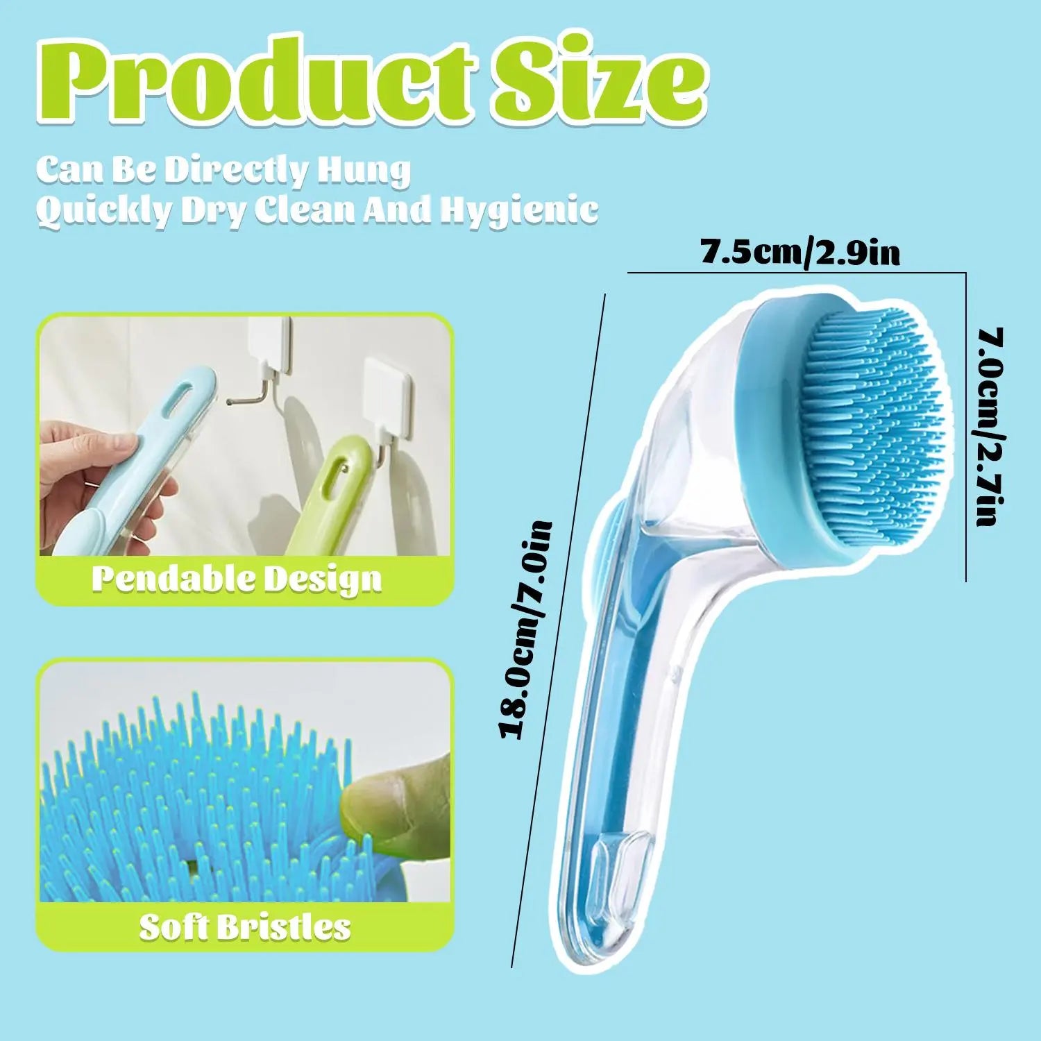 Transform Bath Time with Our Pet Bath Brush & Shampoo Dispenser – Gentle Grooming Tool for Dogs & Cats!