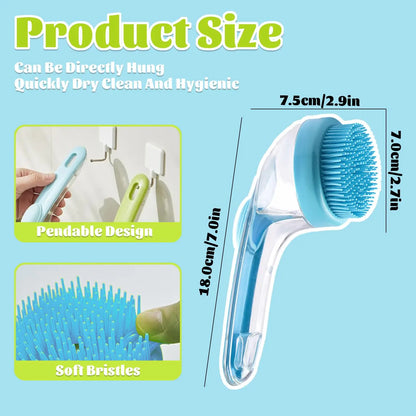 Transform Bath Time with Our Pet Bath Brush & Shampoo Dispenser – Gentle Grooming Tool for Dogs & Cats!