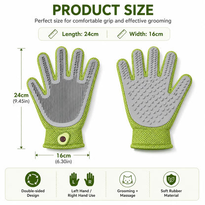 Transform Grooming Time into Bonding Moments with Our Pet Grooming Glove - Soft Silicone Brush for Cats & Dogs, Effortlessly Deshed and Pamper Your Furry Friends!
