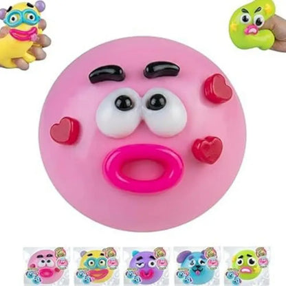 Cute Dog Face Swap Squishy - Soft, Moldable, Slow-Rise Stress Relief Fidget Toy with Interchangeable Faces for Fun Tactile Play!