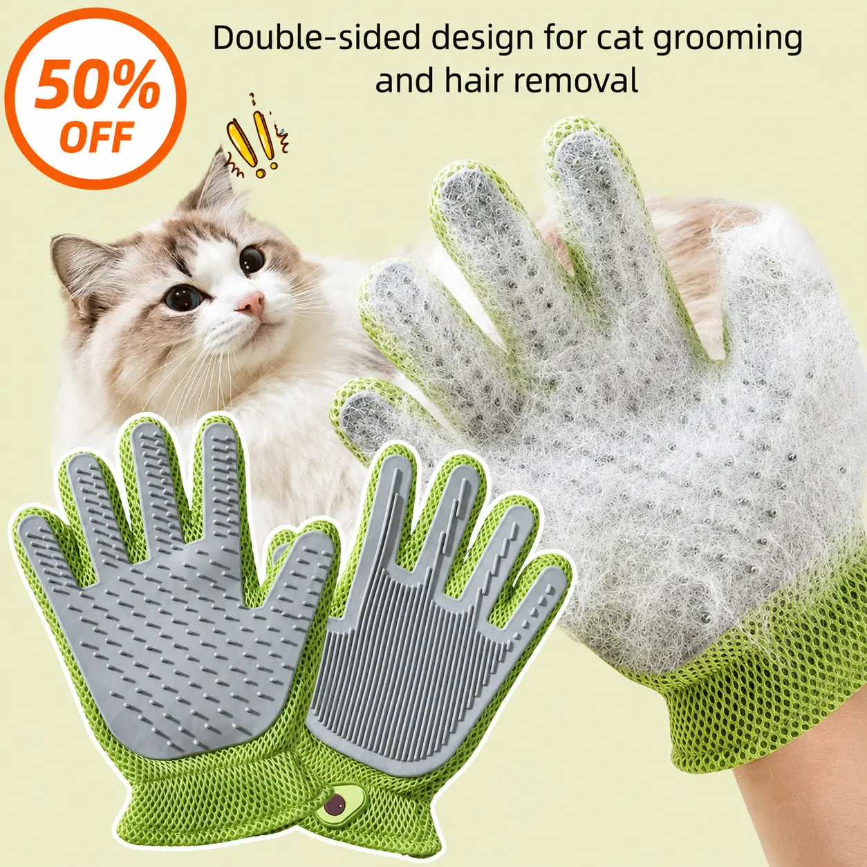 Transform Grooming Time into Bonding Moments with Our Pet Grooming Glove - Soft Silicone Brush for Cats & Dogs, Effortlessly Deshed and Pamper Your Furry Friends!
