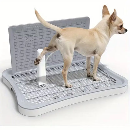 Ultimate Indoor Dog Potty Solution - Puppy Pad Holder with Splash Wall & Center Post for Easy Training