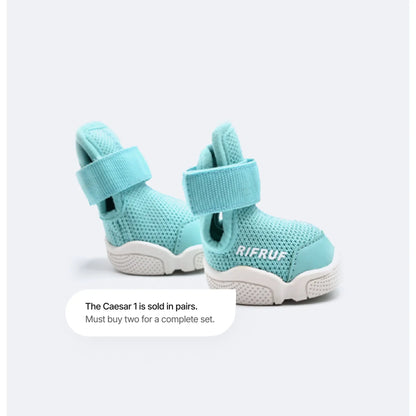 Rifruf Breathable Non-Slip Pet Sneakers - Lightweight Paw Protection for Dogs & Cats (Set of 2)