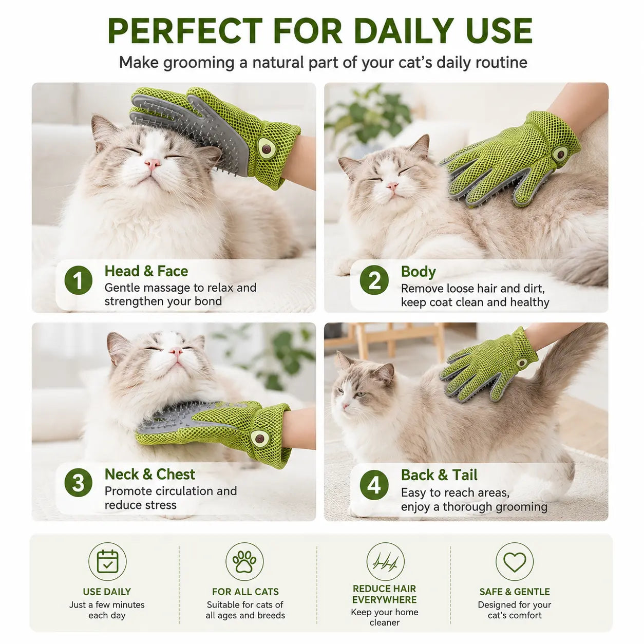 Transform Grooming Time into Bonding Moments with Our Pet Grooming Glove - Soft Silicone Brush for Cats & Dogs, Effortlessly Deshed and Pamper Your Furry Friends!
