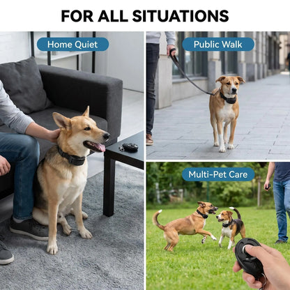 Ultimate 2-in-1 Dog Bark Collar Training Set - Gentle Remote Control Solution for Peaceful Home & Outdoor Adventures!