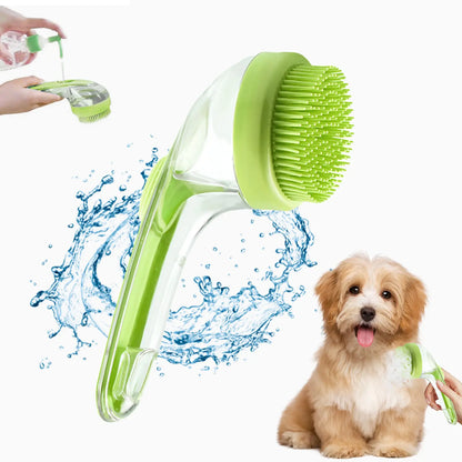 Transform Bath Time with Our Pet Bath Brush & Shampoo Dispenser – Gentle Grooming Tool for Dogs & Cats!