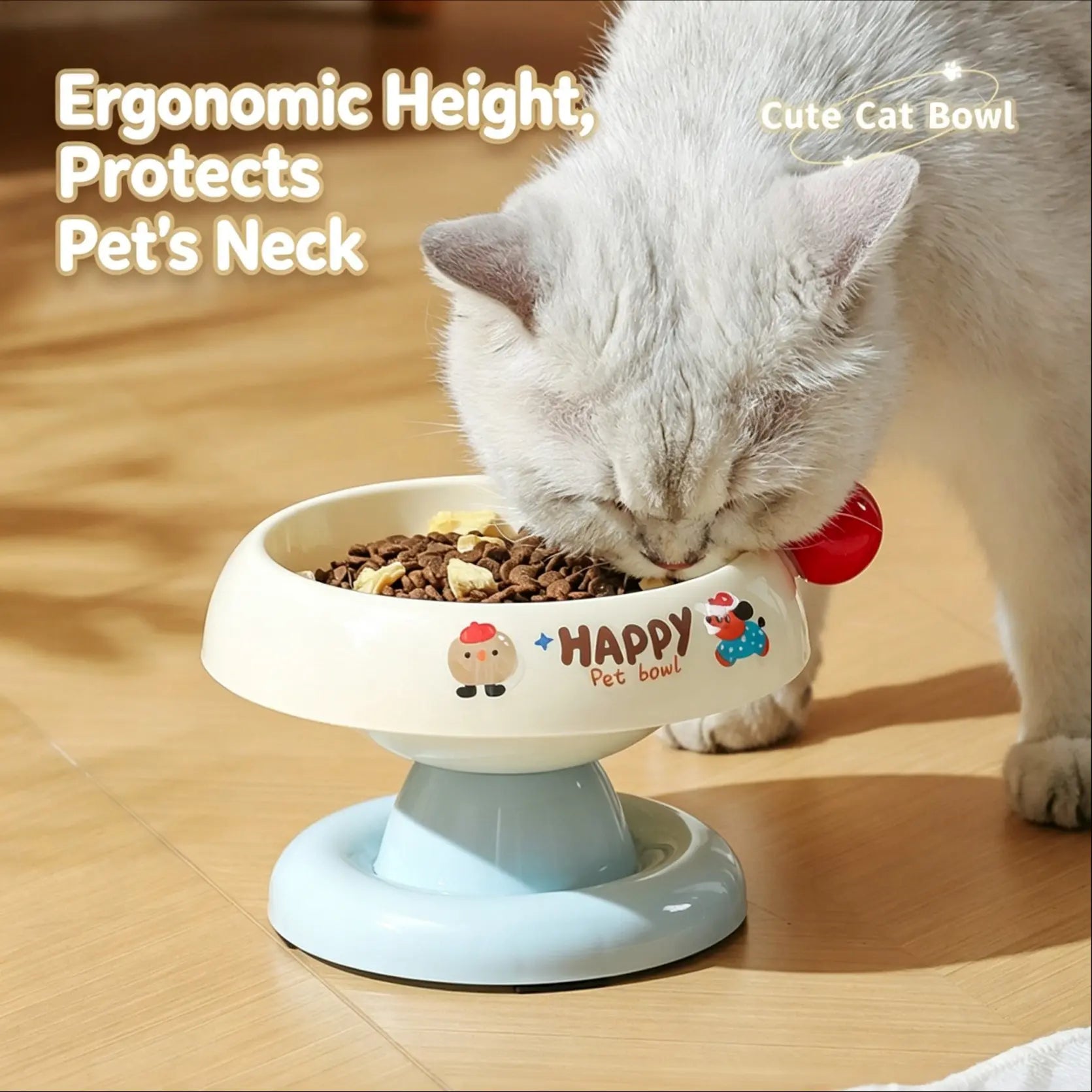 Stylish Stainless Steel Cat and Dog Bowl Feeder - Anti-Slip, Easy to Clean, and Available in 3 Vibrant Colors!