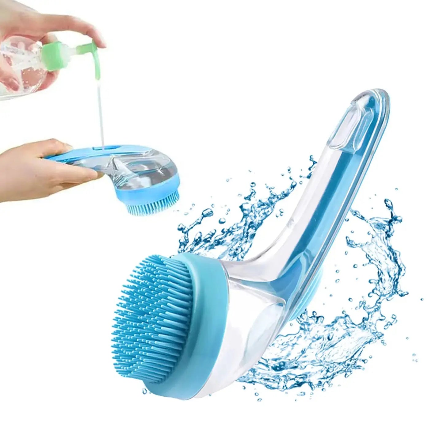 2-in-1 Pet Bath Brush with Shampoo Dispenser - Perfect for Long & Short Haired Dogs and Cats!