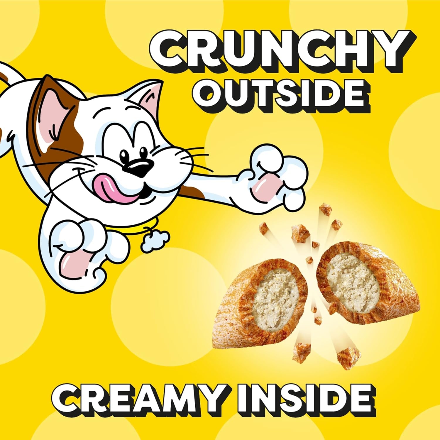 Jumbo Stuffed Cat Treats, Crunchy and Soft Cat Treats, Tempting Tuna Flavor, 5.3 Oz. Pouch (Pack of 10)