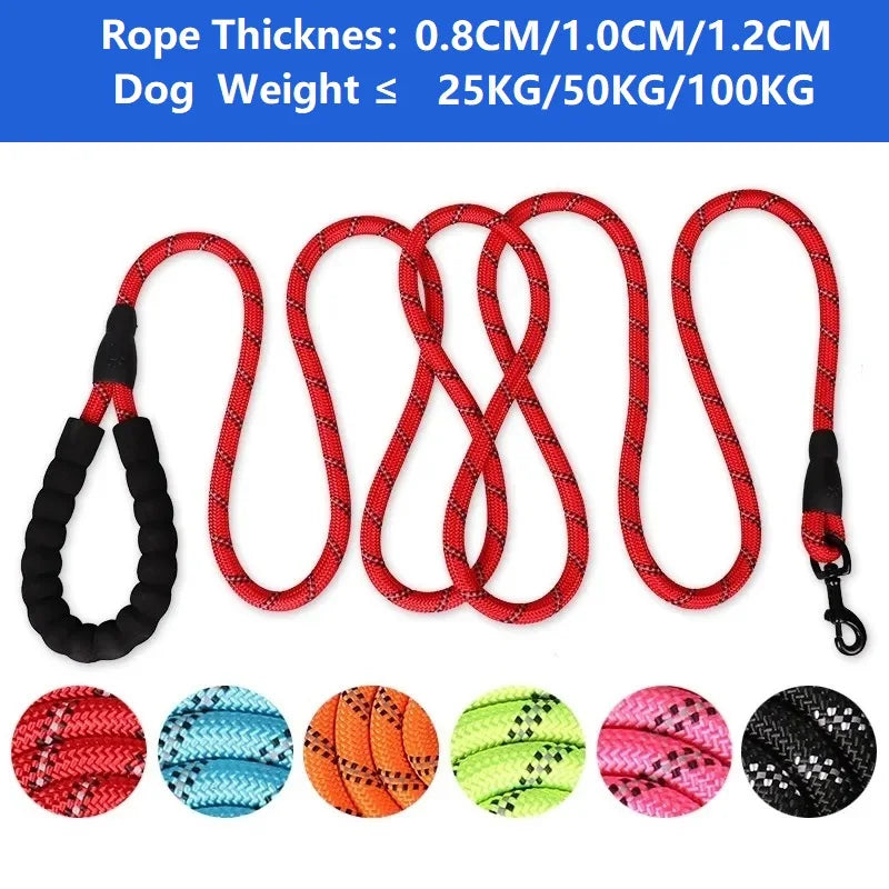 Durable Soft Handle Dog Leashes - Available in 120/150/200/300CM for All Breeds