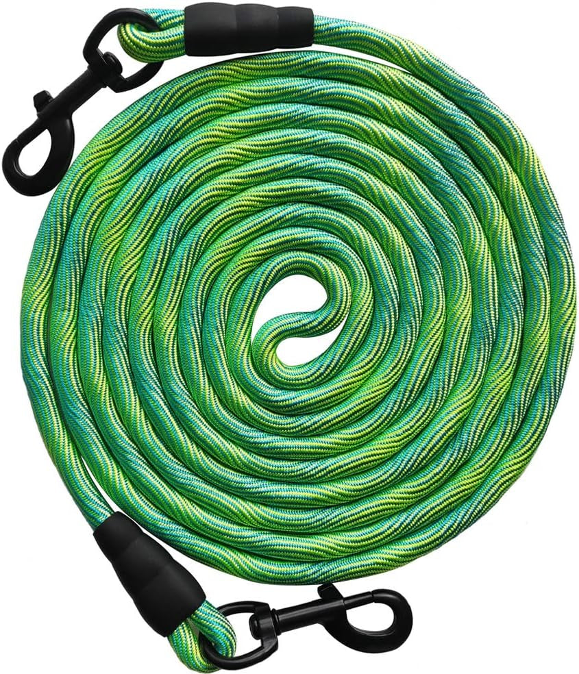 Heavy-Duty 50Ft Dog Tie Out Rope - Perfect for Training, Playing, and Camping with Large & Medium Dogs (Green)