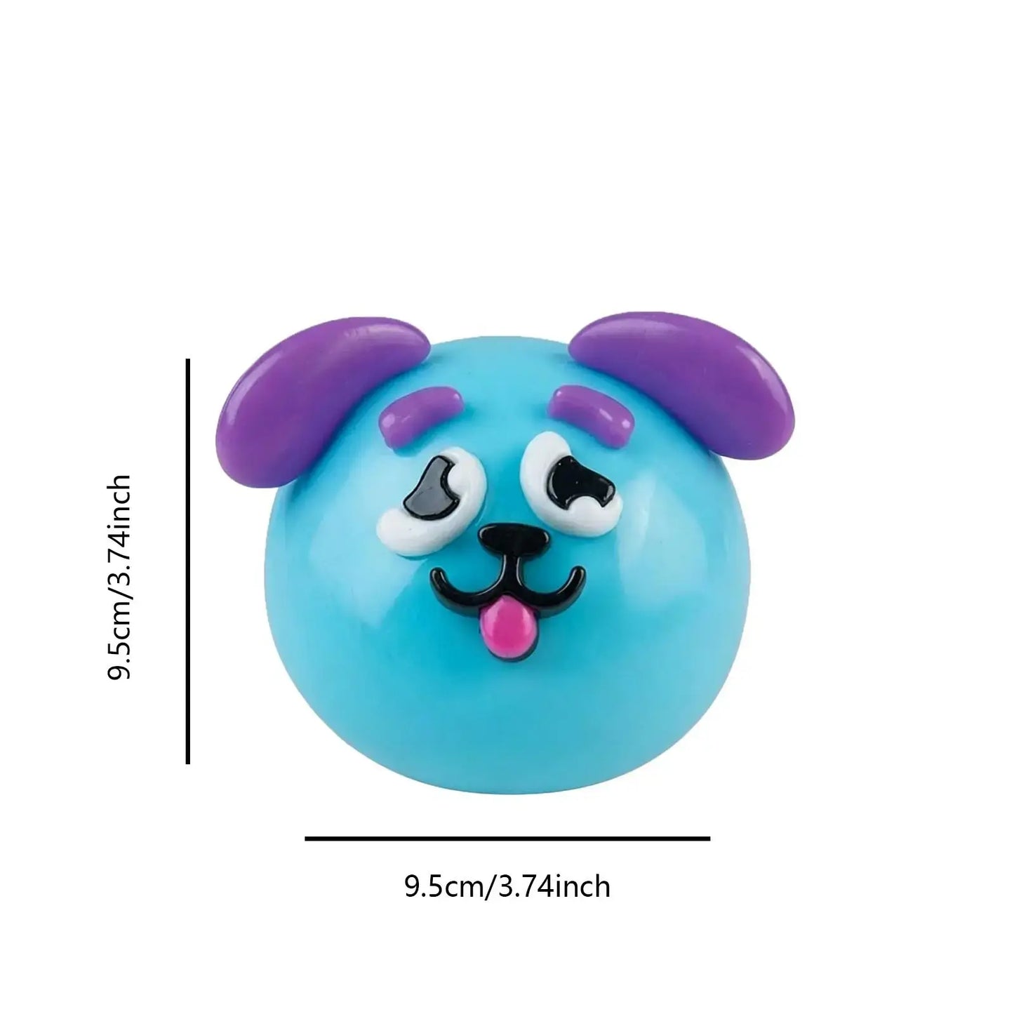 Cute Dog Face Swap Squishy - Soft, Moldable, Slow-Rise Stress Relief Fidget Toy with Interchangeable Faces for Fun Tactile Play!