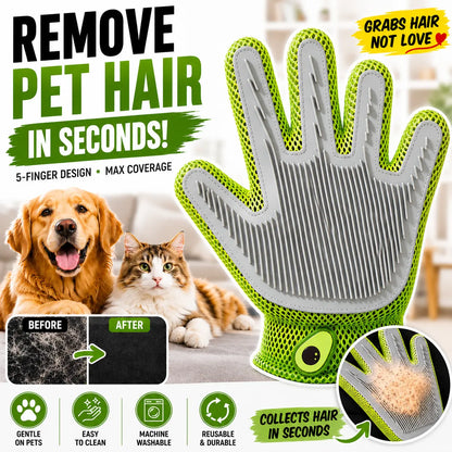 Transform Grooming Time into Bonding Moments with Our Pet Grooming Glove - Soft Silicone Brush for Cats & Dogs, Effortlessly Deshed and Pamper Your Furry Friends!