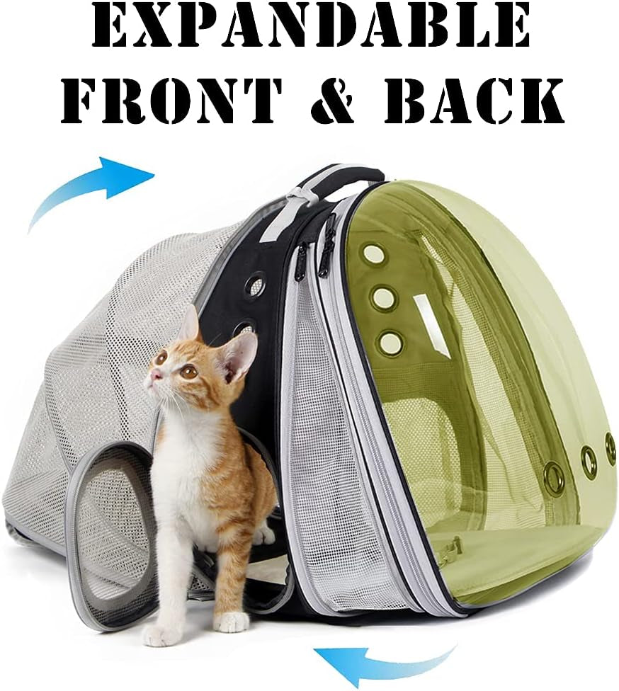 Expandable Polarized Cat Backpack Carrier - Ultimate Travel Solution for Cats & Small Dogs, Fits Up to 20 Lbs, Perfect for Hiking & Adventures!