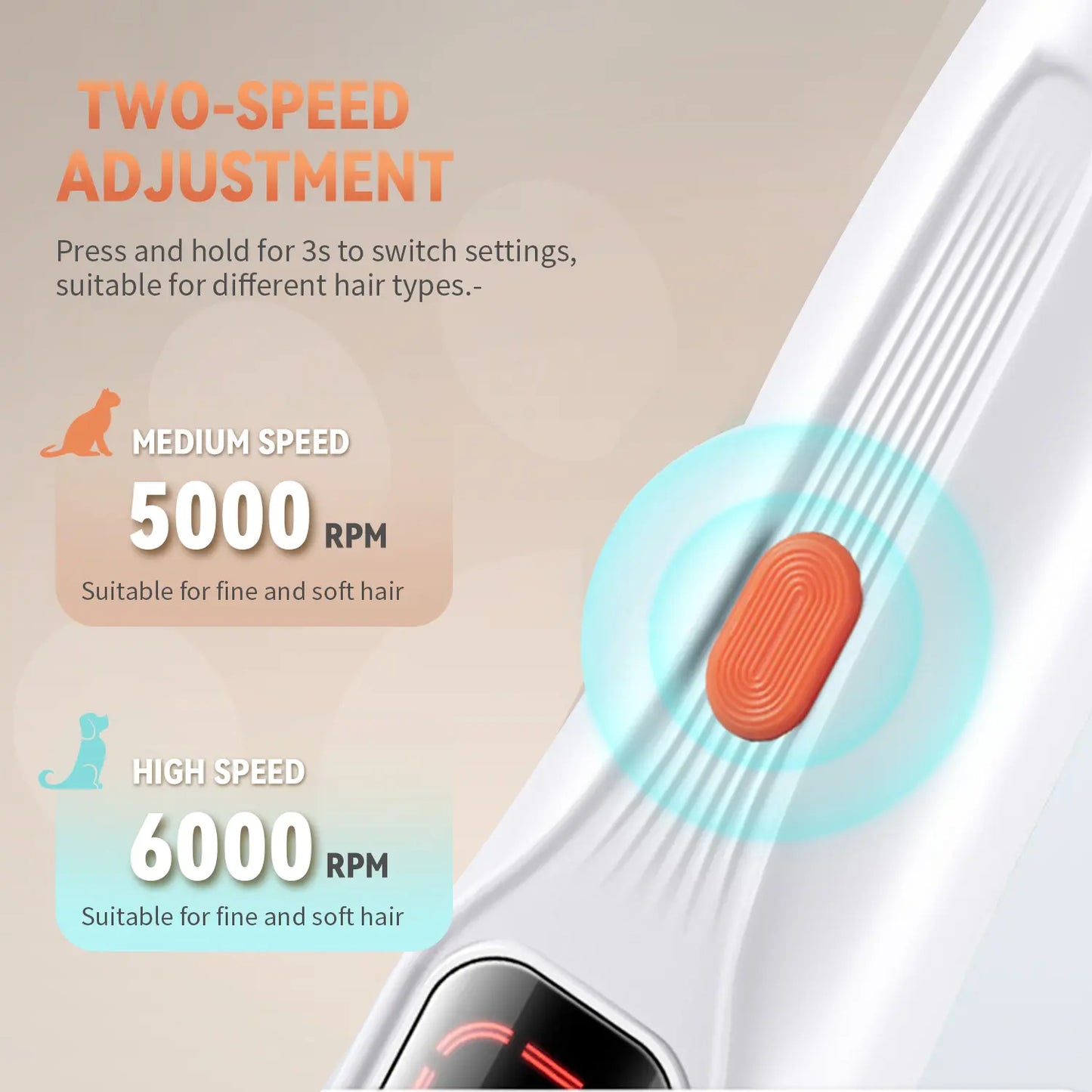 Ultimate Pet Precision Hair Trimmer Kit - Rechargeable Dog & Cat Grooming Clippers with LED Light, Dual-Speed Motor, Waterproof & Ultra Low Noise Design for Stress-Free Grooming
