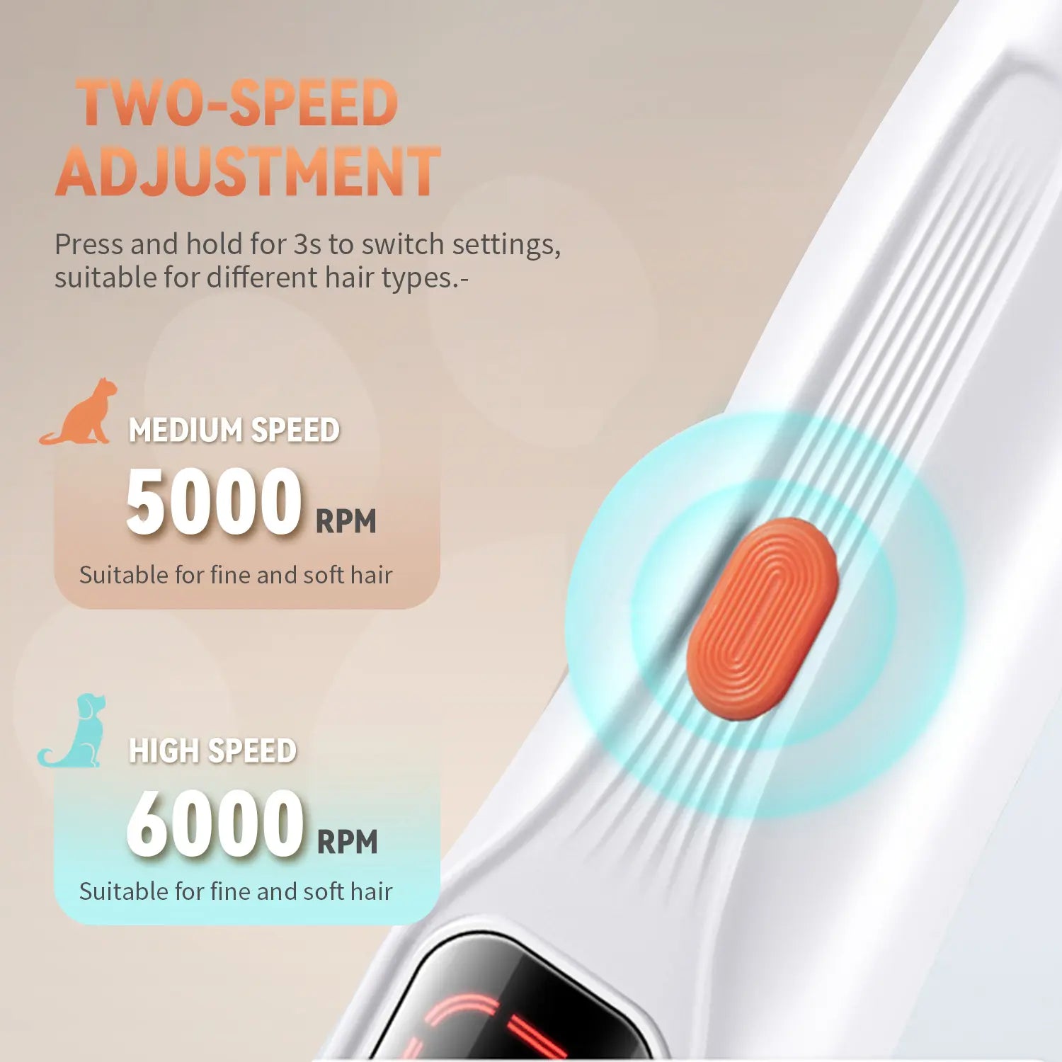 Ultimate Pet Precision Hair Trimmer Kit - Rechargeable Dog & Cat Grooming Clippers with LED Light, Dual-Speed Motor, Waterproof & Ultra Low Noise Design for Stress-Free Grooming