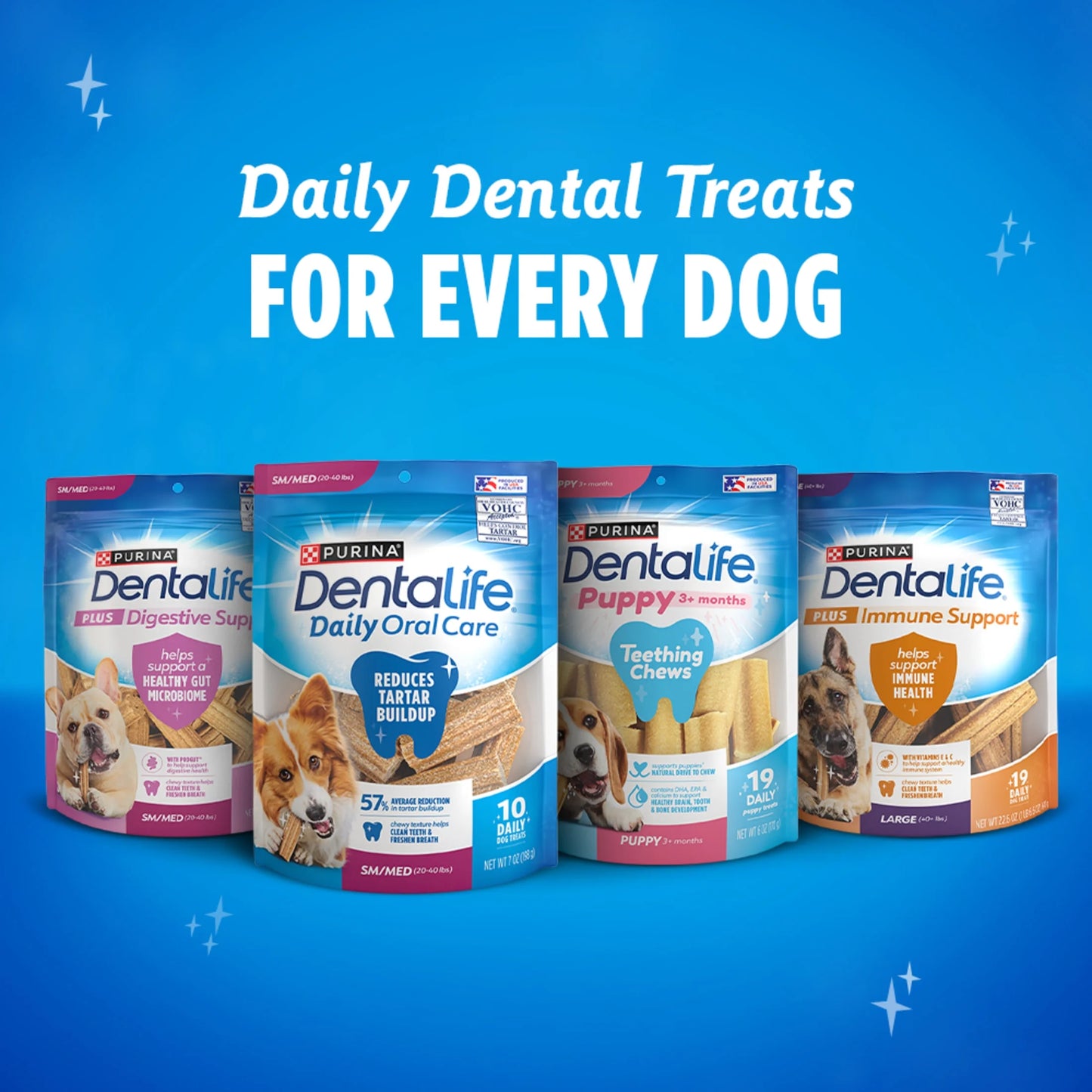 Purina Daily Oral Care Large Dog Dental Treats with Chicken - 20.7 Oz Pouch (18 Count) for Fresh Breath & Healthy Teeth!