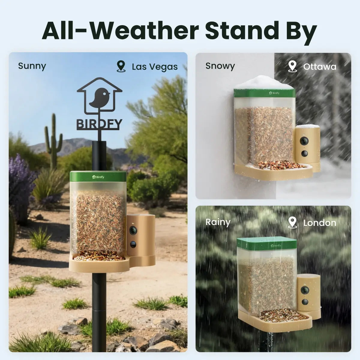 Birdfy Smart Bird Feeder with Camera - AI Recognition, Dual Night Vision, Waterproof Design for Bird Lovers