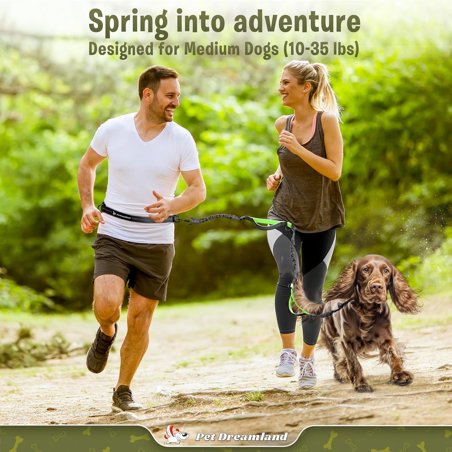 Ultimate Hands-Free Dog Leash: Comfort & Freedom for Active Medium Dogs - Premium Quality Waist Belt for Running, Walking, & Hiking!