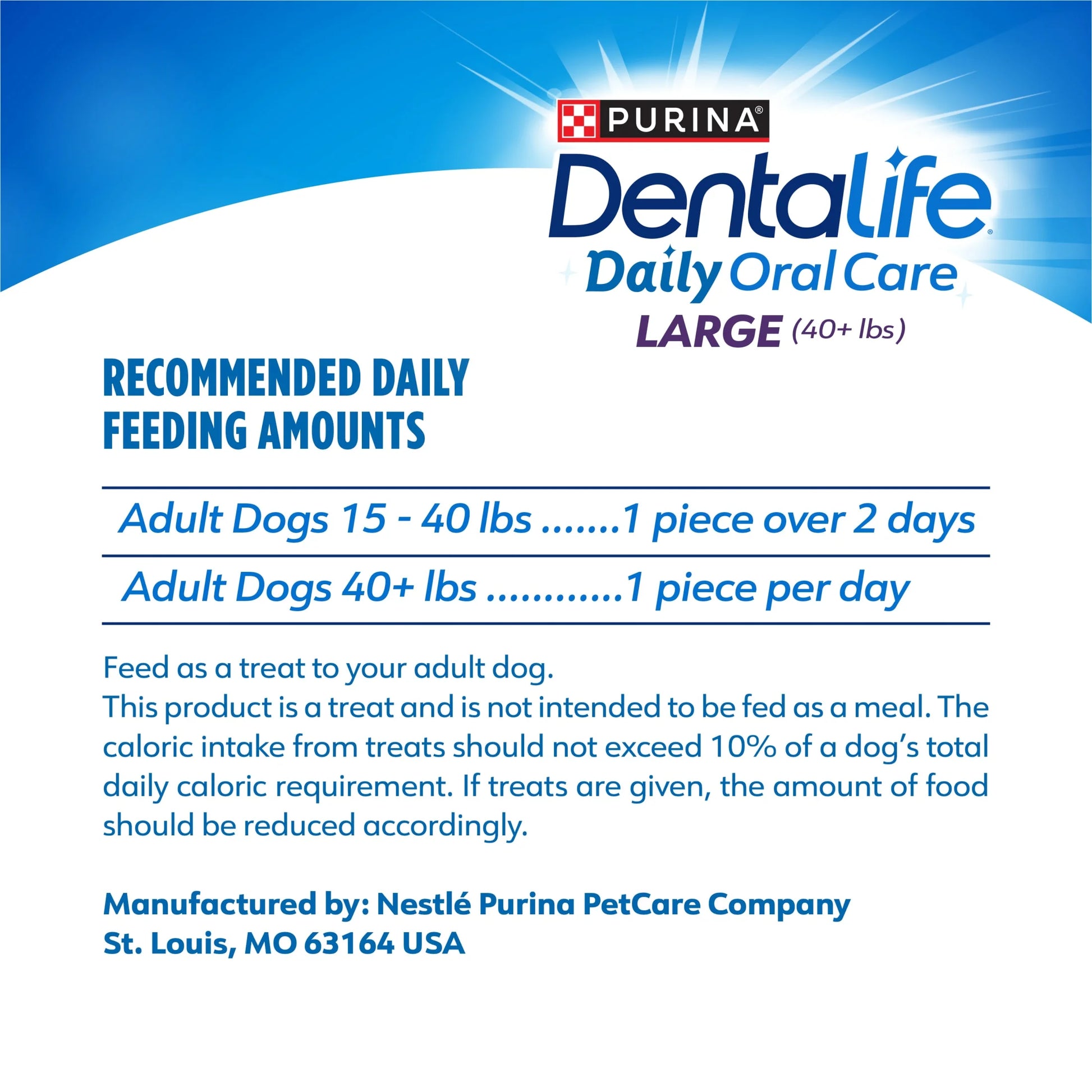 Purina Daily Oral Care Large Dog Dental Treats with Chicken - 20.7 Oz Pouch (18 Count) for Fresh Breath & Healthy Teeth!