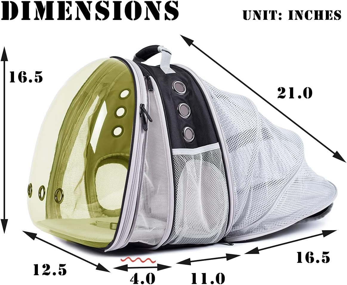 Expandable Polarized Cat Backpack Carrier - Ultimate Travel Solution for Cats & Small Dogs, Fits Up to 20 Lbs, Perfect for Hiking & Adventures!