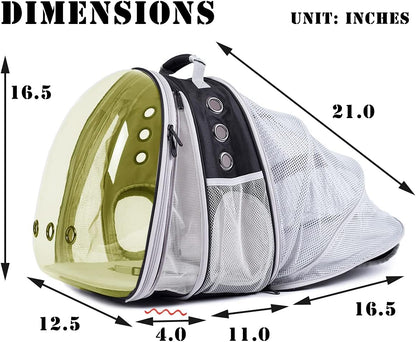 Expandable Polarized Cat Backpack Carrier - Ultimate Travel Solution for Cats & Small Dogs, Fits Up to 20 Lbs, Perfect for Hiking & Adventures!