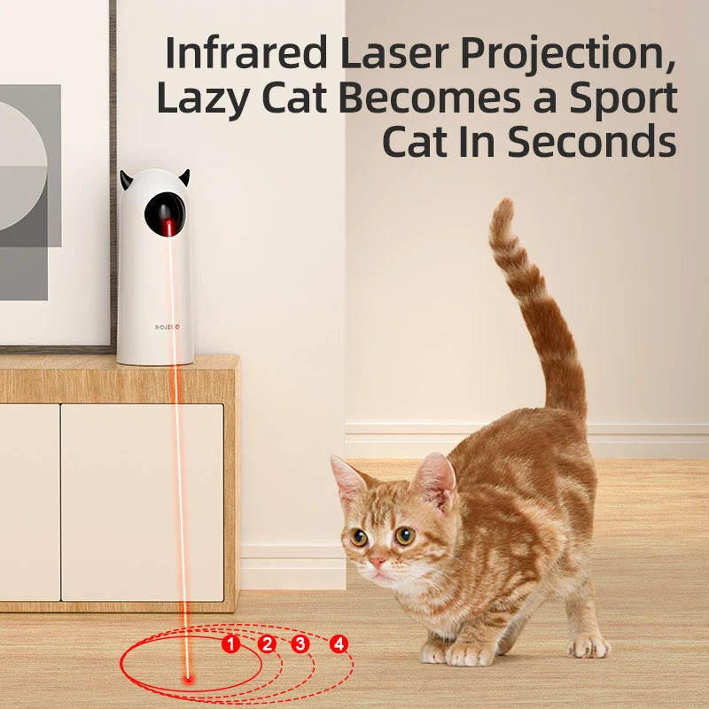 Engage Your Feline Friend with the Automatic Interactive Smart LED Laser Toy - Perfect for Indoor Play!
