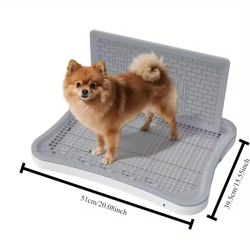 Ultimate Indoor Dog Potty Solution - Puppy Pad Holder with Splash Wall & Center Post for Easy Training