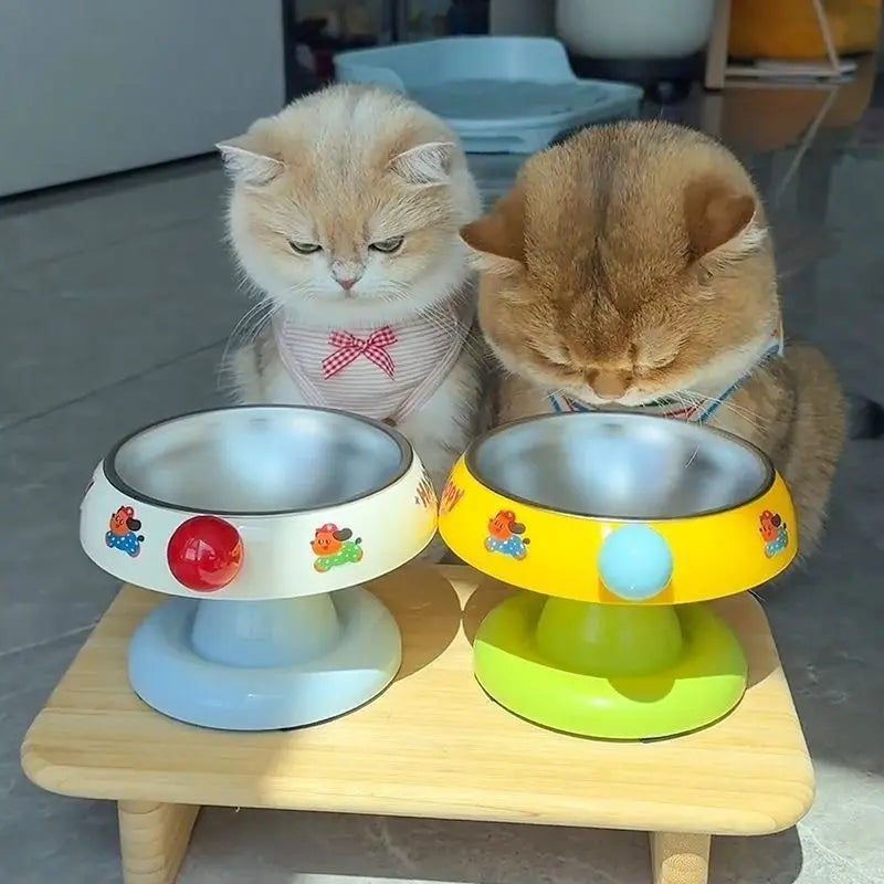 Stylish Stainless Steel Cat and Dog Bowl Feeder - Anti-Slip, Easy to Clean, and Available in 3 Vibrant Colors!
