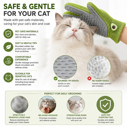 Transform Grooming Time into Bonding Moments with Our Pet Grooming Glove - Soft Silicone Brush for Cats & Dogs, Effortlessly Deshed and Pamper Your Furry Friends!