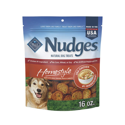 Nudges Homestyle Natural Dog Treats with Real Chicken – 16 Oz. Bag of Tail-Wagging Goodness!