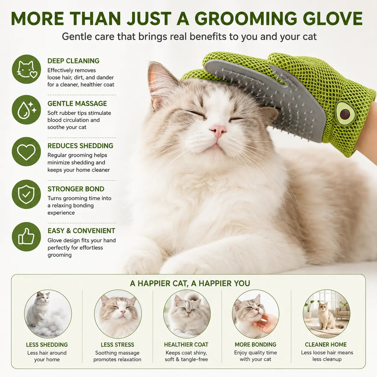 Transform Grooming Time into Bonding Moments with Our Pet Grooming Glove - Soft Silicone Brush for Cats & Dogs, Effortlessly Deshed and Pamper Your Furry Friends!