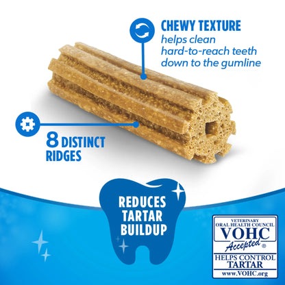 Purina Daily Oral Care Large Dog Dental Treats with Chicken - 20.7 Oz Pouch (18 Count) for Fresh Breath & Healthy Teeth!