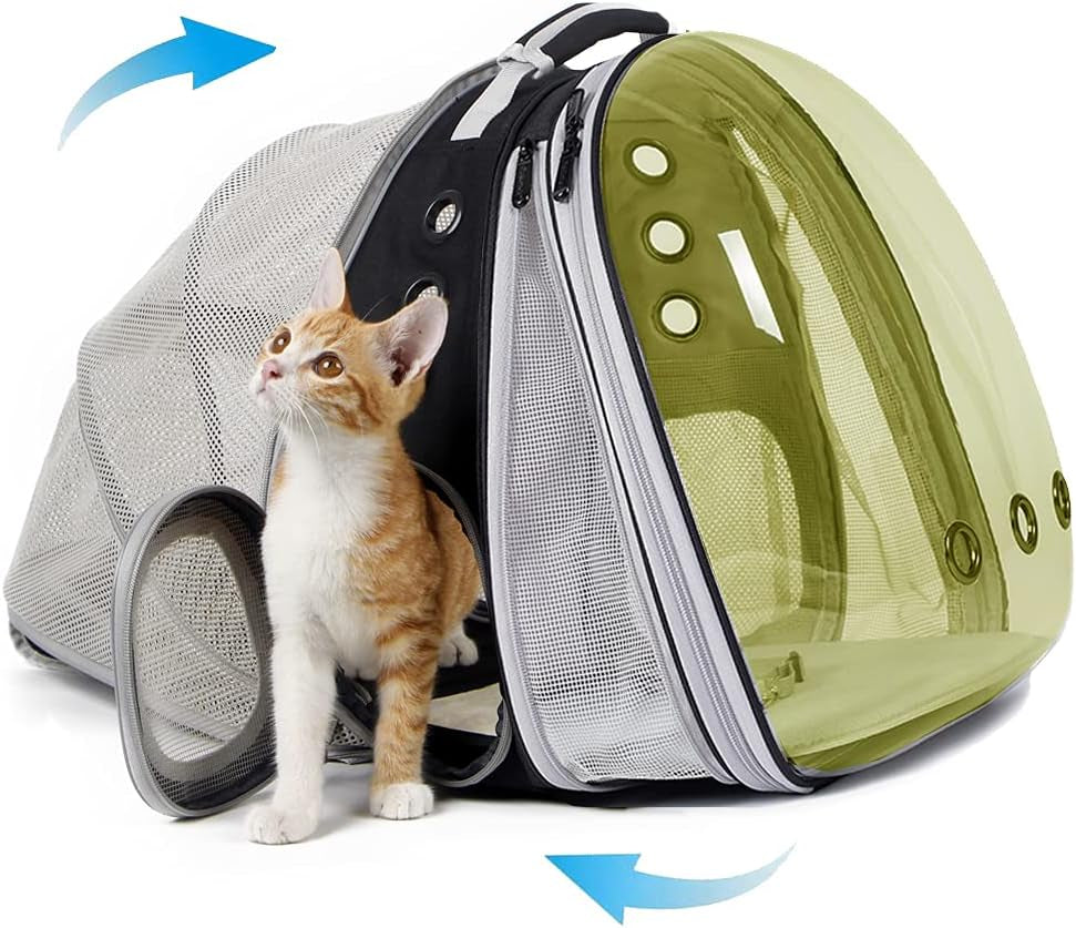 Expandable Polarized Cat Backpack Carrier - Ultimate Travel Solution for Cats & Small Dogs, Fits Up to 20 Lbs, Perfect for Hiking & Adventures!
