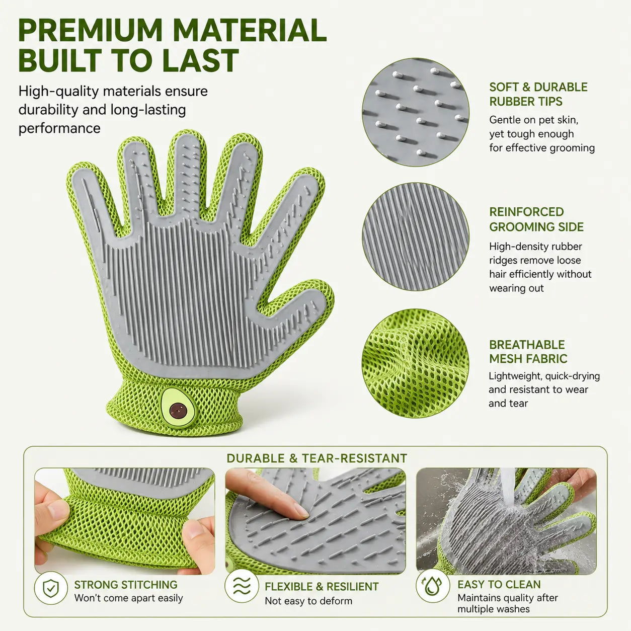 Transform Grooming Time into Bonding Moments with Our Pet Grooming Glove - Soft Silicone Brush for Cats & Dogs, Effortlessly Deshed and Pamper Your Furry Friends!
