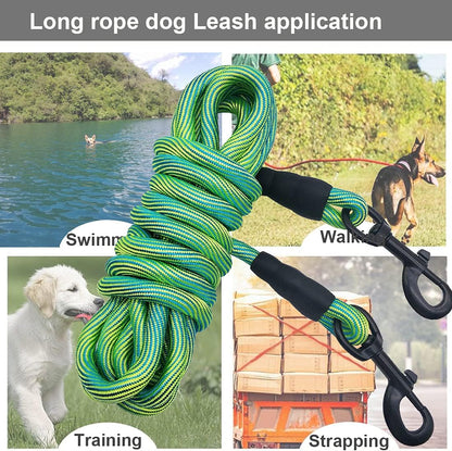 Heavy-Duty 50Ft Dog Tie Out Rope - Perfect for Training, Playing, and Camping with Large & Medium Dogs (Green)
