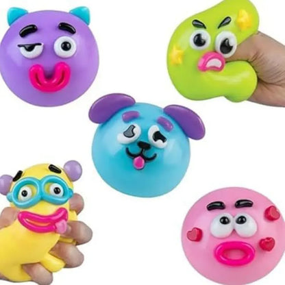 Cute Dog Face Swap Squishy - Soft, Moldable, Slow-Rise Stress Relief Fidget Toy with Interchangeable Faces for Fun Tactile Play!
