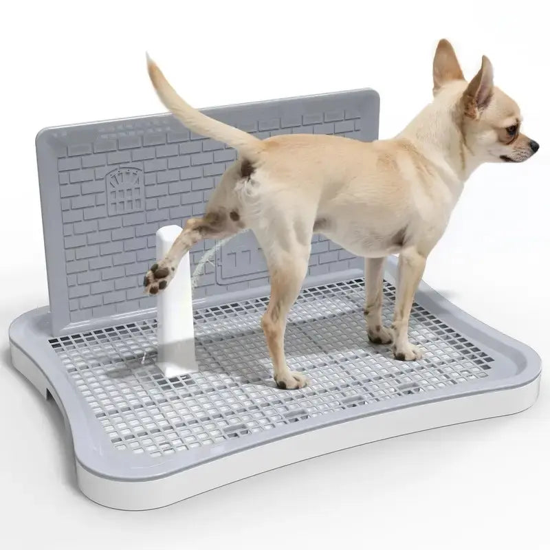 Ultimate Indoor Dog Potty Solution - Puppy Pad Holder with Splash Wall & Center Post for Easy Training