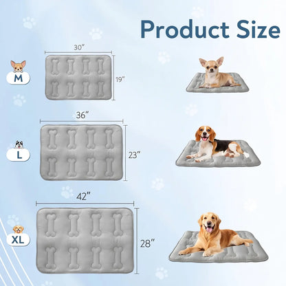 2-Pack Extra Thick Dog Cooling Mats - Durable Non-Slip Summer Pet Pads for Cats & Dogs, Lightweight & Washable for Indoor/Outdoor Use