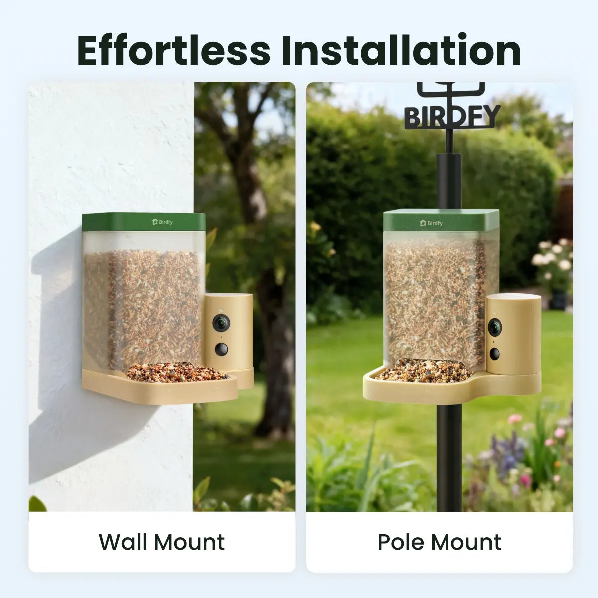 Birdfy Smart Bird Feeder with Camera - AI Recognition, Dual Night Vision, Waterproof Design for Bird Lovers