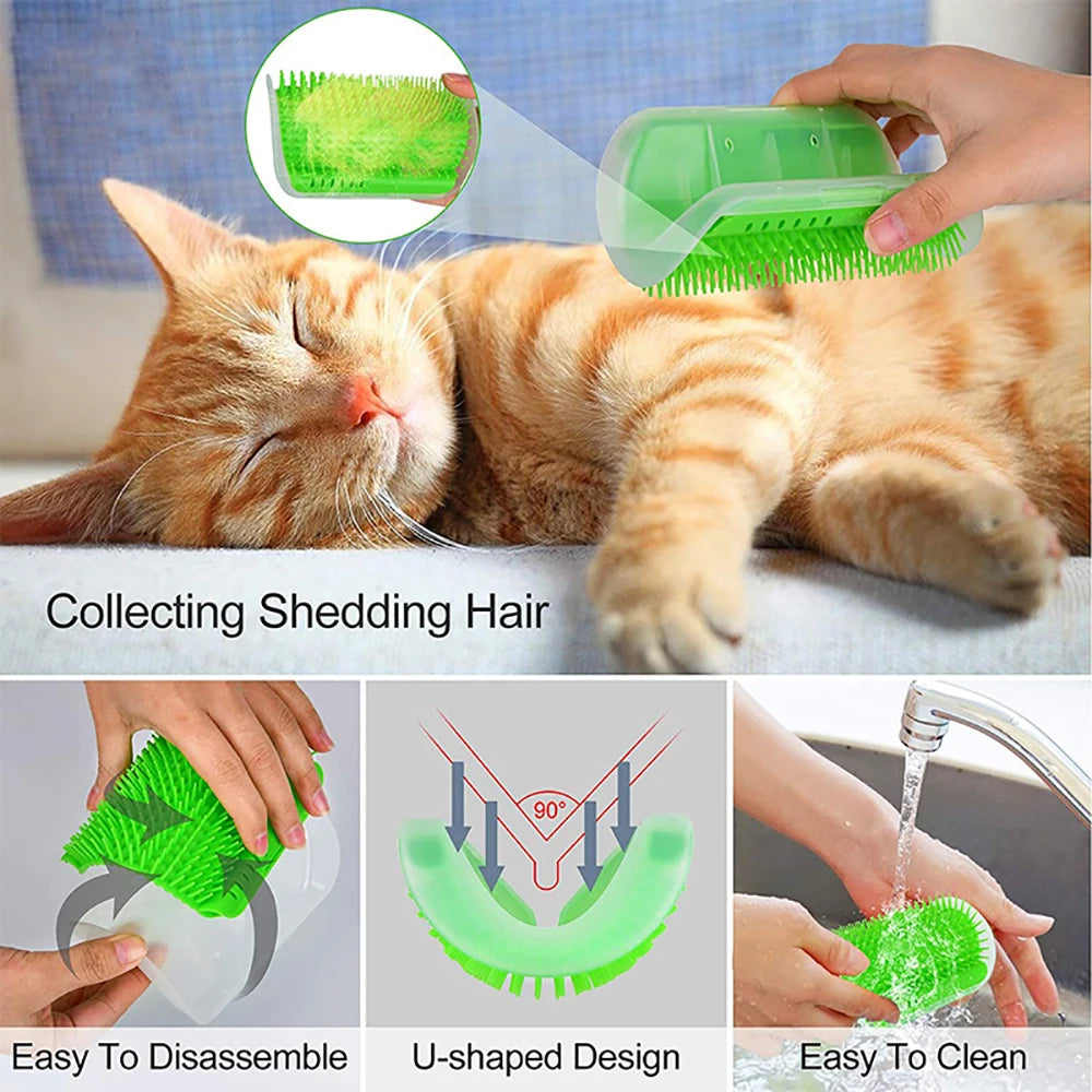 Ultimate Cat Scratcher & Massager: Grooming Brush for Cats and Dogs - Hair Removal & Pet Care Essential