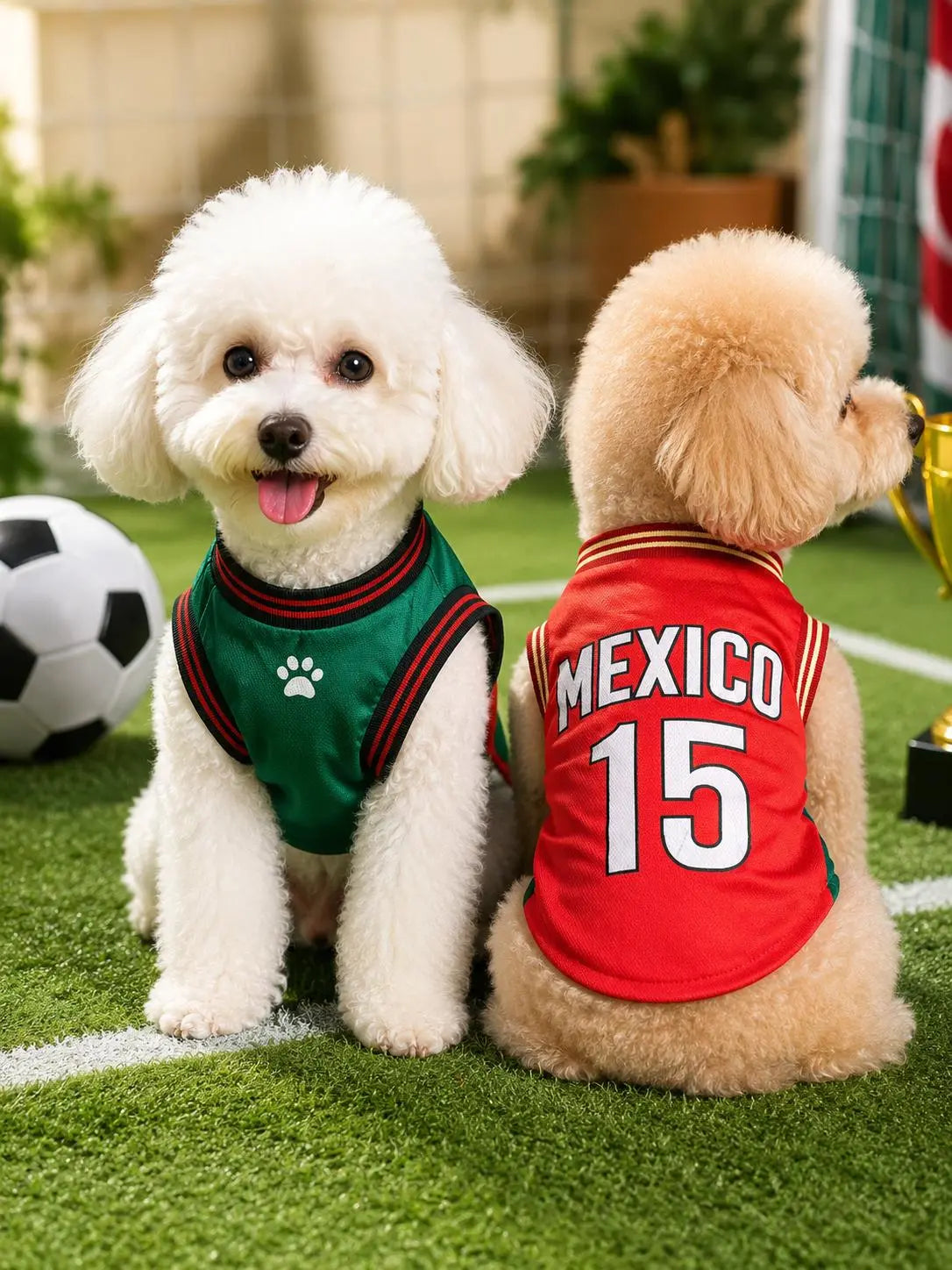 Mexico 15 Pet Jersey Shirt - Stylish & Breathable Sports Vest for Small Dogs & Cats, Perfect for Daily Wear, Outdoor Adventures, and Special Occasions
