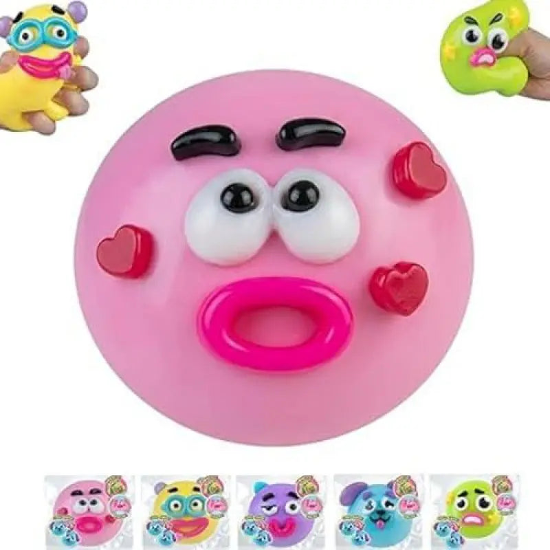 Cute Dog Face Swap Squishy - Soft, Moldable, Slow-Rise Stress Relief Fidget Toy with Interchangeable Faces for Fun Tactile Play!
