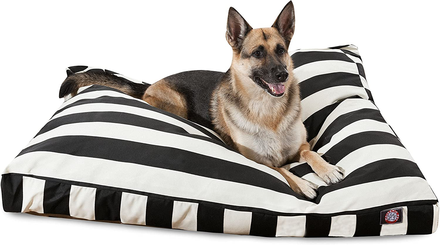 Luxurious XL Rectangular Dog Bed - Washable Non-Slip Pet Bed with Removable Cover - Perfect for Large Breeds like German Shepherds and Great Danes - 50"x42"x5" in Stylish Black