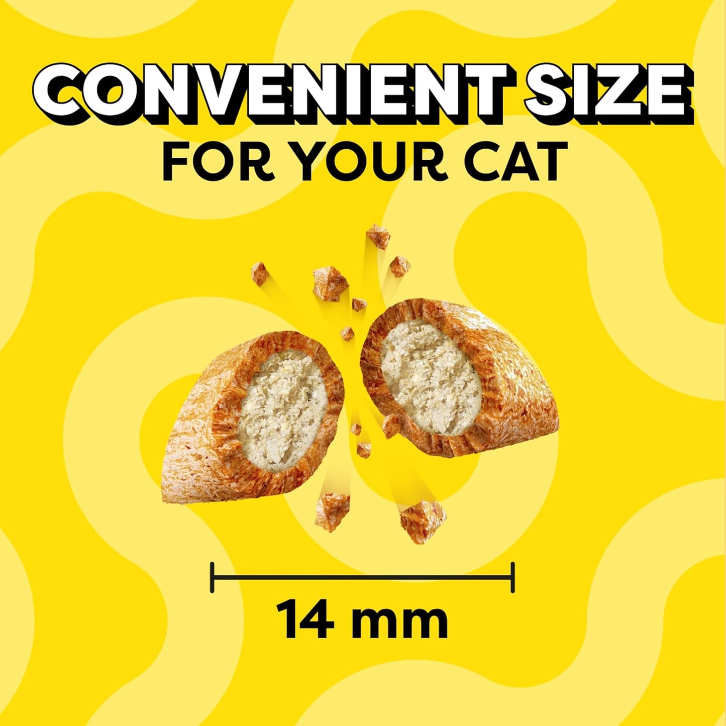 Jumbo Stuffed Cat Treats, Crunchy and Soft Cat Treats, Tempting Tuna Flavor, 5.3 Oz. Pouch (Pack of 10)