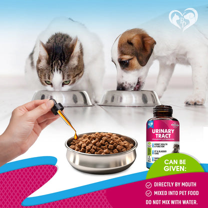 Cranberry & D-Mannose Liquid Drops for Pets - Ultimate Urinary Tract Support for Dogs & Cats, Promotes Kidney & Bladder Health for All Breeds