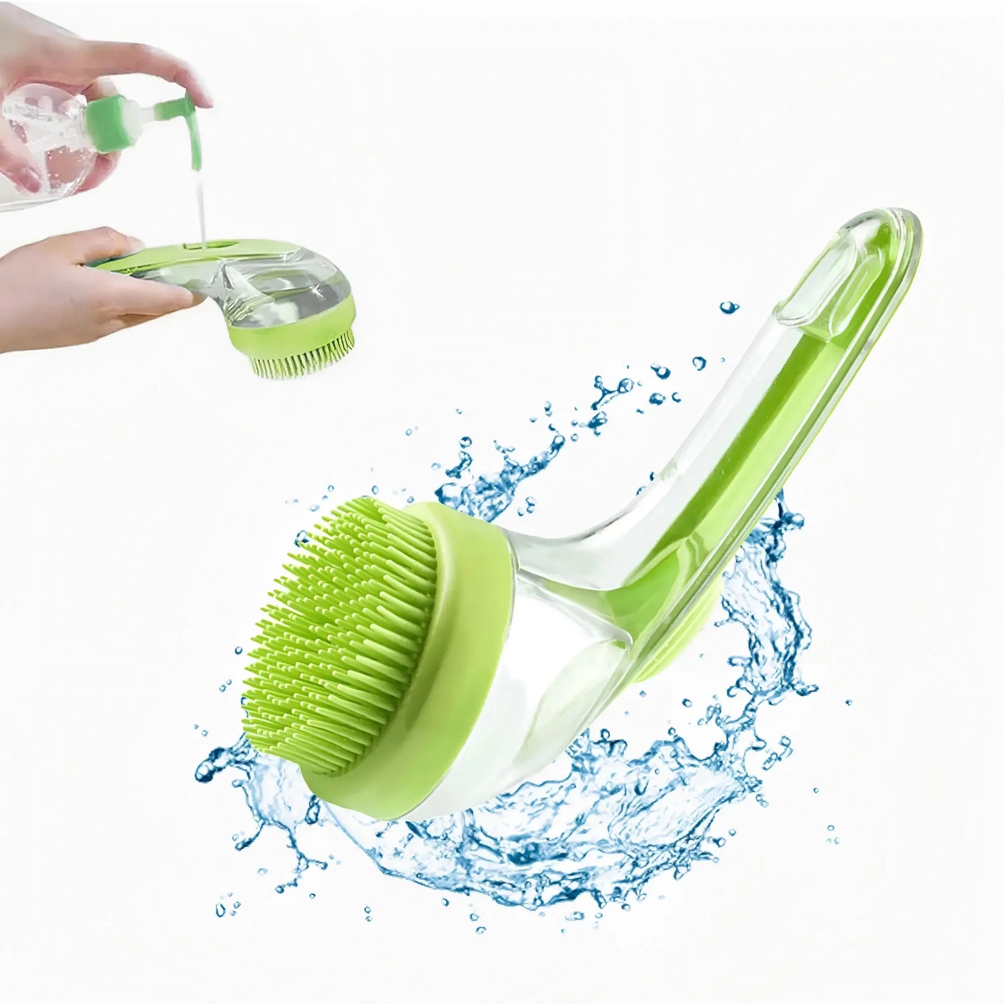 2-in-1 Pet Bath Brush with Shampoo Dispenser - Perfect for Long & Short Haired Dogs and Cats!